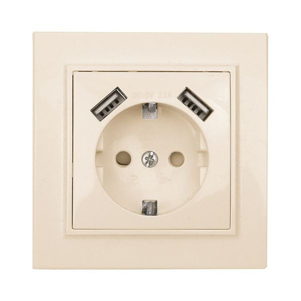 Минск Розетка 1-местная СП с/з 16А бежевая с защ, штор, с 2 USB 2,1А EKF ERR16-028-200-2USB Минск Розетка 1-местная СП с/з 16А бежевая с защ, штор, с 2 USB 2,1А EKF ERR16-028-200-2USB