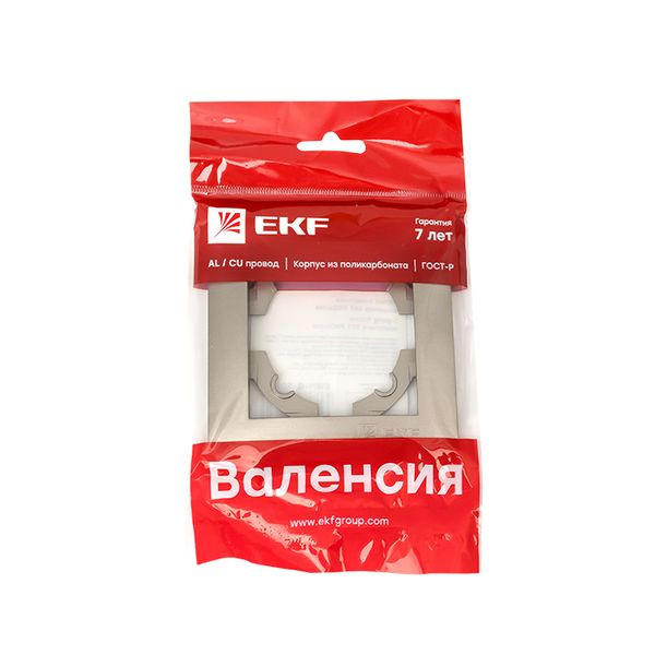 Валенсия Рамка 1-местная кашемир EKF EWM-G-301-40 Валенсия Рамка 1-местная кашемир EKF EWM-G-301-40