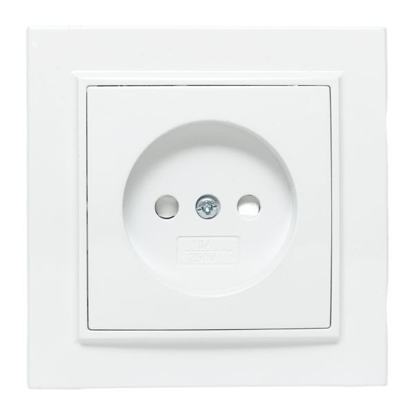 Минск Розетка 1-местная СП без заземления, 10 А, с защ,штор,, белая EKF Basic ERR10-022-100 Минск Розетка 1-местная СП без заземления, 10 А, с защ,штор,, белая EKF Basic ERR10-022-100