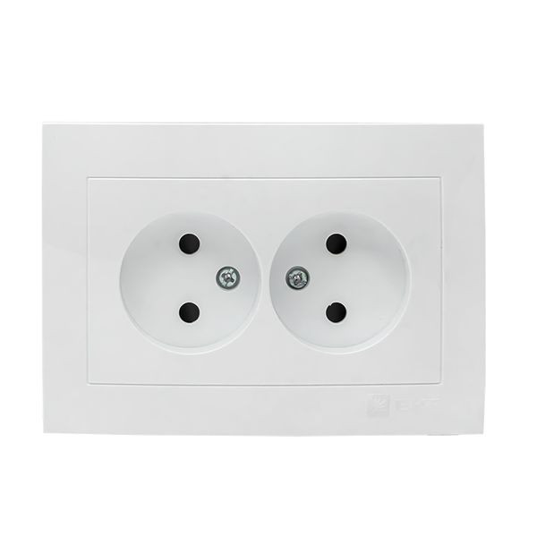 Валенсия розетка 2-местная б/з 10А белая с защ, штор, EKF PROxima EWR10-102-10 Валенсия розетка 2-местная б/з 10А белая с защ, штор, EKF PROxima EWR10-102-10