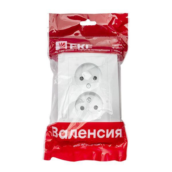 Валенсия розетка 2-местная б/з 10А белая с защ, штор, EKF PROxima EWR10-102-10 Валенсия розетка 2-местная б/з 10А белая с защ, штор, EKF PROxima EWR10-102-10