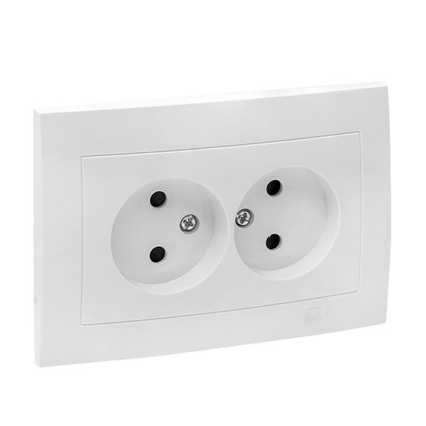 Валенсия розетка 2-местная б/з 10А белая с защ, штор, EKF PROxima EWR10-102-10 Валенсия розетка 2-местная б/з 10А белая с защ, штор, EKF PROxima EWR10-102-10