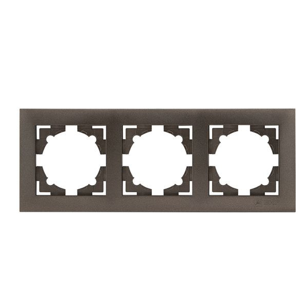 Валенсия Рамка 3-местная графит EKF EWM-G-303-60 Валенсия Рамка 3-местная графит EKF EWM-G-303-60