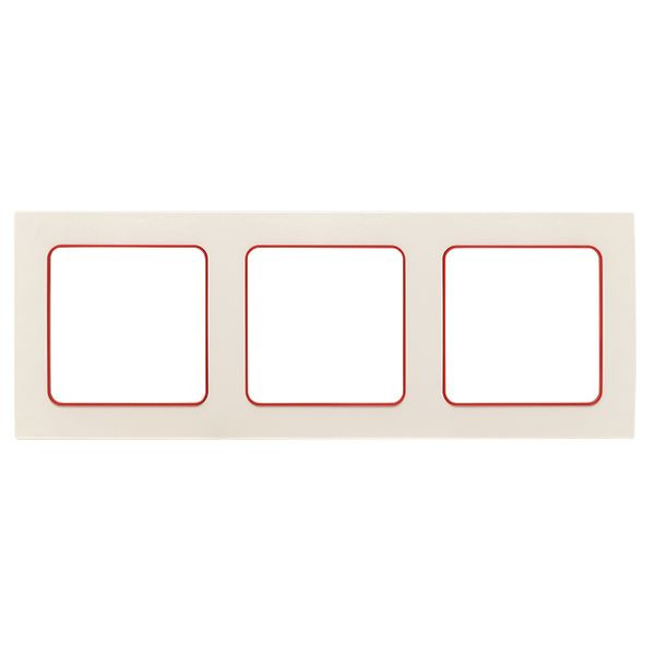 Стокгольм Рамка 3-местная белая с линией цвета красный EKF PROxima EAM-G-304-10 Стокгольм Рамка 3-местная белая с линией цвета красный EKF PROxima EAM-G-304-10