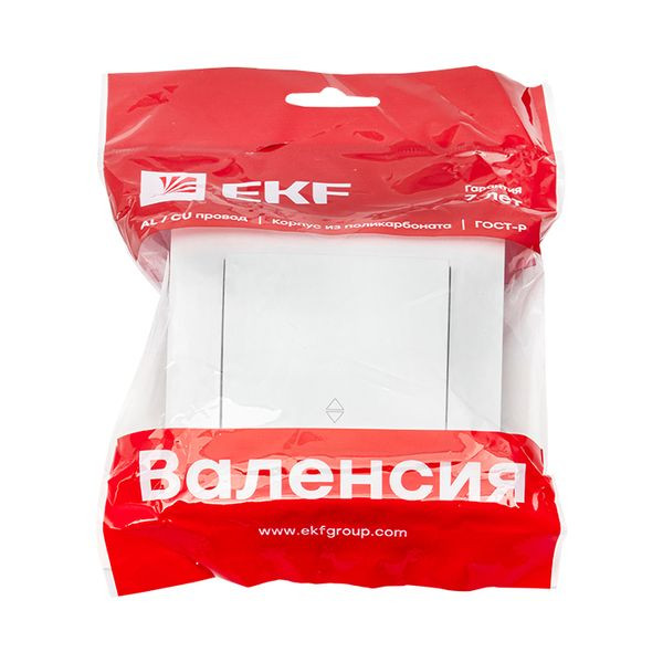 Валенсия выключатель 1-кл, 10А белый проходной EKF PROxima EWV10-025-10 Валенсия выключатель 1-кл, 10А белый проходной EKF PROxima EWV10-025-10