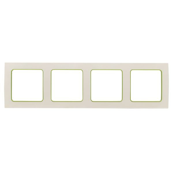 Стокгольм Рамка 4-местная белая с линией цвета зеленый EKF PROxima EAM-G-303-10 Стокгольм Рамка 4-местная белая с линией цвета зеленый EKF PROxima EAM-G-303-10