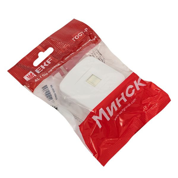 Минск Розетка RJ-45 1-местная, ОП 1А, 120В, белая EKF Basic EGK01-035-10 Минск Розетка RJ-45 1-местная, ОП 1А, 120В, белая EKF Basic EGK01-035-10