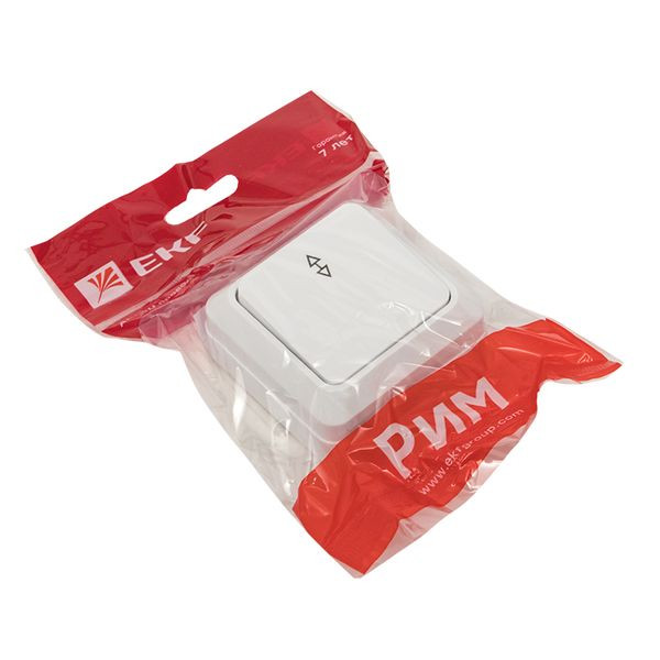 Рим Выключатель проходной 1-клавишный 10А белый EKF ENV10-025-10 Рим Выключатель проходной 1-клавишный 10А белый EKF ENV10-025-10