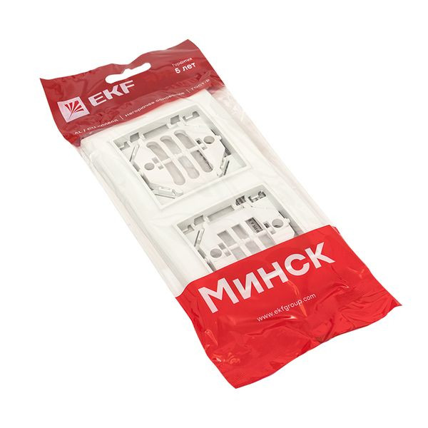 Минск Рамка 2-местная вертикальная белая EKF Basic ERM-G-312-10 Минск Рамка 2-местная вертикальная белая EKF Basic ERM-G-312-10