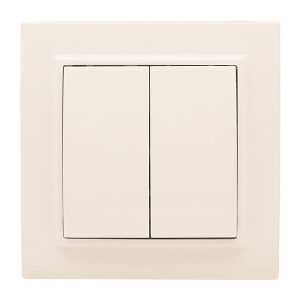 Выключатель 2-кл, СП 10А бежевый Минск EKF ERV10-023-20 Выключатель 2-кл, СП 10А бежевый Минск EKF ERV10-023-20