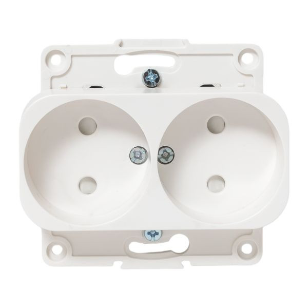 Стокгольм Механизм Розетки 2-местной б/з 10А автоматические клеммы белый с защ, штор, EKF PROxima EYR10-102-10 Стокгольм Механизм Розетки 2-местной б/з 10А автоматические клеммы белый с защ, штор, EKF PROxima EYR10-102-10