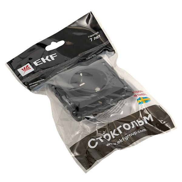 Стокгольм Механизм Розетки 1-местной с/з 16А винтовые клеммы черный с защ, штор, EKF PROxima EZR16-028-20 Стокгольм Механизм Розетки 1-местной с/з 16А винтовые клеммы черный с защ, штор, EKF PROxima EZR16-028-20