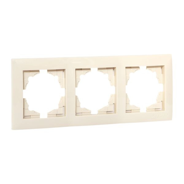 Валенсия Рамка 3-местная кремовая EKF EWM-G-303-20 Валенсия Рамка 3-местная кремовая EKF EWM-G-303-20