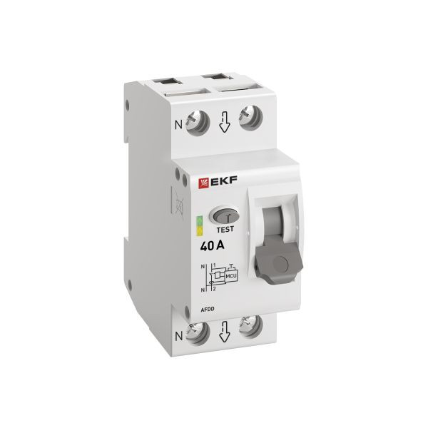 Устройство защиты от дугового пробоя (УЗДП) 1P+N 40А EKF PROxima afdd-2-40-pro Устройство защиты от дугового пробоя (УЗДП) 1P+N 40А EKF PROxima afdd-2-40-pro