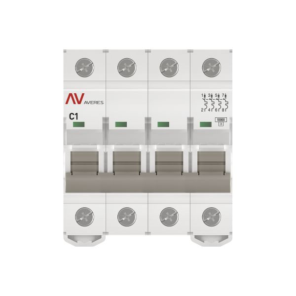 Выключатель автоматический AV-10 4P 1A (C) 10kA EKF AVERES mcb10-4-01C-av Выключатель автоматический AV-10 4P 1A (C) 10kA EKF AVERES mcb10-4-01C-av