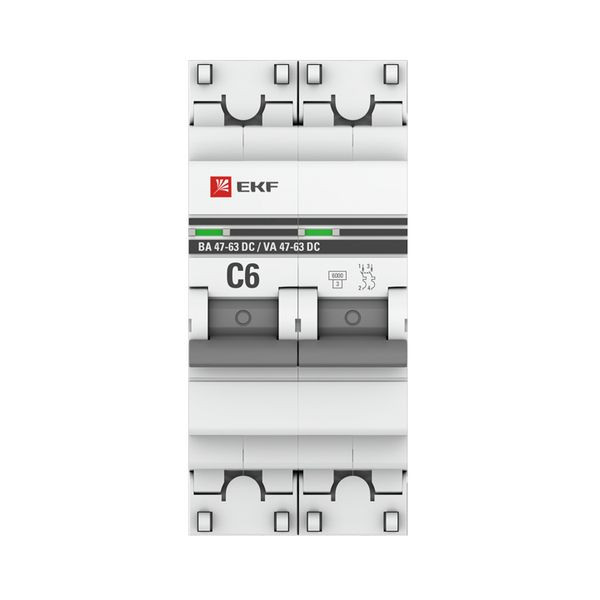 Автоматический выключатель 2P 6А (C) 6кА ВА 47-63 DC EKF PROxima mcb4763-DC-2-06C-pro Автоматический выключатель 2P 6А (C) 6кА ВА 47-63 DC EKF PROxima mcb4763-DC-2-06C-pro