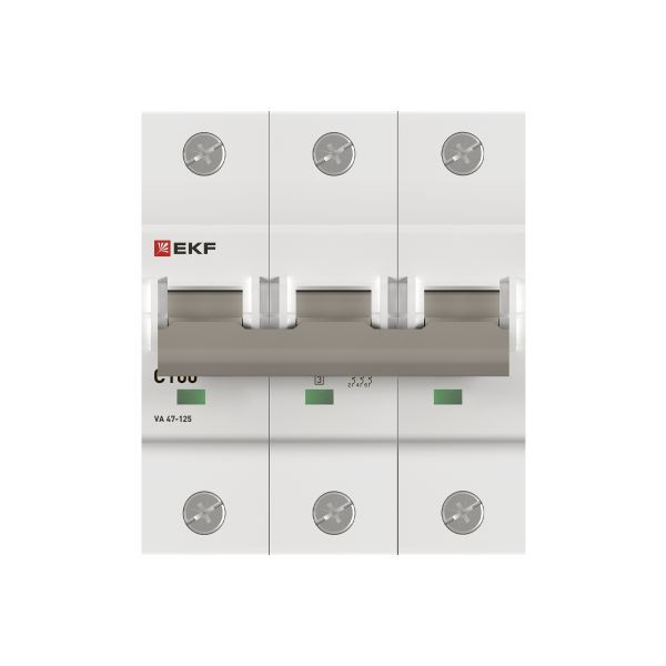 Автоматический выключатель ВА 47-125 3P 100А (C) 15кА PROXIMA EKF mcb47125-3-100C Автоматический выключатель ВА 47-125 3P 100А (C) 15кА PROXIMA EKF mcb47125-3-100C