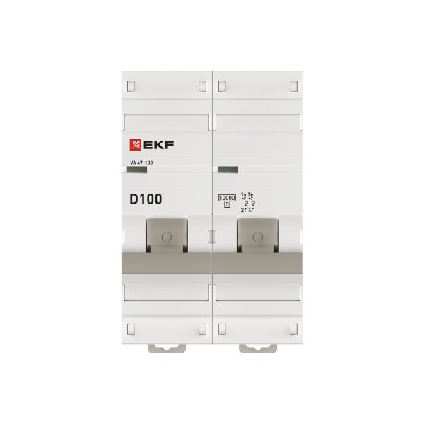 Автоматический выключатель 2P 100А (D) 10kA ВА 47-100 EKF PROxima mcb47100-2-100D-pro Автоматический выключатель 2P 100А (D) 10kA ВА 47-100 EKF PROxima mcb47100-2-100D-pro