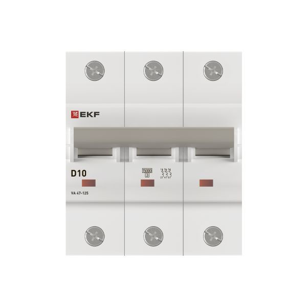 Автоматический выключатель ВА 47-125 3P 10А (D) 15кА PROXIMA EKF mcb47125-3-10D Автоматический выключатель ВА 47-125 3P 10А (D) 15кА PROXIMA EKF mcb47125-3-10D