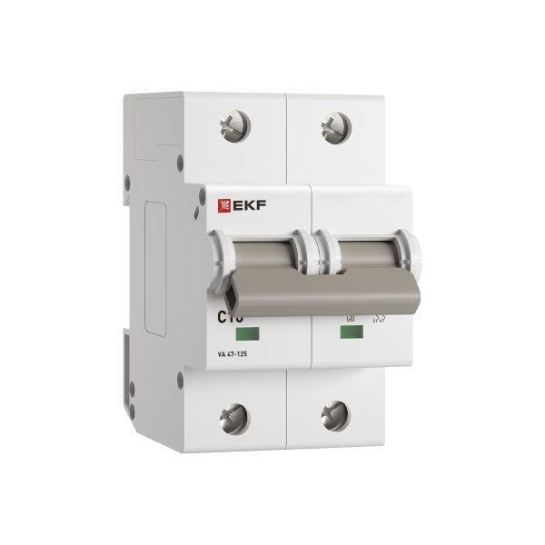 Автоматический выключатель ВА 47-125 2P 10А (C) 15кА PROXIMA EKF mcb47125-2-10C Автоматический выключатель ВА 47-125 2P 10А (C) 15кА PROXIMA EKF mcb47125-2-10C