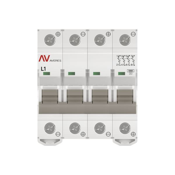 Выключатель автоматический AV-10 DC 4P 1A (L) 10kA EKF AVERES mcb10-DC-4-01L-av Выключатель автоматический AV-10 DC 4P 1A (L) 10kA EKF AVERES mcb10-DC-4-01L-av