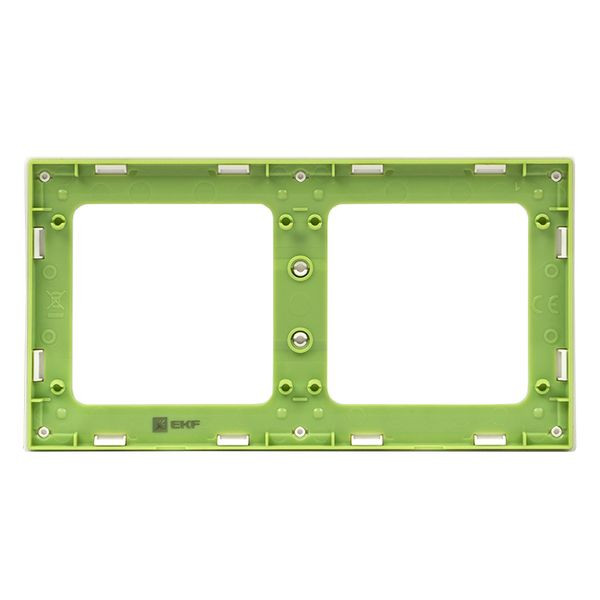 Стокгольм Рамка 2-местная белая с линией цвета зеленый EKF PROxima EXM-G-303-20 Стокгольм Рамка 2-местная белая с линией цвета зеленый EKF PROxima EXM-G-303-20