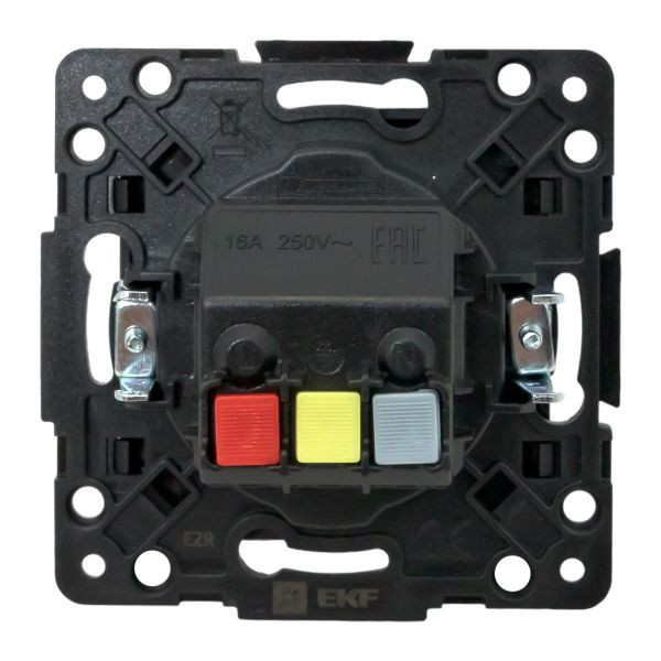 Стокгольм Механизм Розетки 1-местной с/з 16А автоматические клеммы черный с защ, штор, EKF PROxima EZR16-028-10 Стокгольм Механизм Розетки 1-местной с/з 16А автоматические клеммы черный с защ, штор, EKF PROxima EZR16-028-10