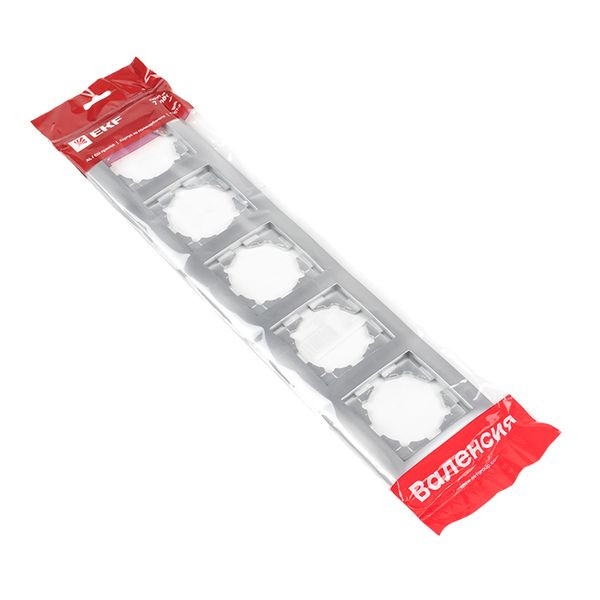 Валенсия Рамка 5-местная сталь EKF EWM-G-305-30 Валенсия Рамка 5-местная сталь EKF EWM-G-305-30