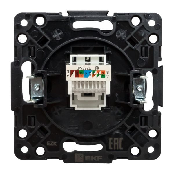Стокгольм Механизм Розетки RJ-45 1-местной черный EKF PROxima EZK01-035-10 Стокгольм Механизм Розетки RJ-45 1-местной черный EKF PROxima EZK01-035-10