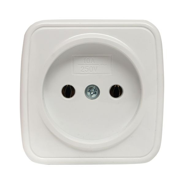 Минск Розетка 1-местная ОП 10А без заземления белая EKF Basic EGR10-022-10 Минск Розетка 1-местная ОП 10А без заземления белая EKF Basic EGR10-022-10