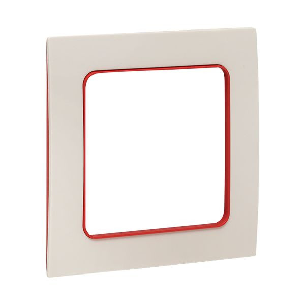 Стокгольм Рамка 1-местная белая с линией цвета красный EKF PROxima EXM-G-304-20 Стокгольм Рамка 1-местная белая с линией цвета красный EKF PROxima EXM-G-304-20