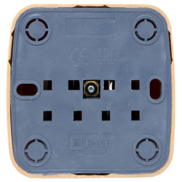 Розетка 1-местная ОП Минск 16А с заземлением светлое дерево EKF EGR16-028-30 Розетка 1-местная ОП Минск 16А с заземлением светлое дерево EKF EGR16-028-30