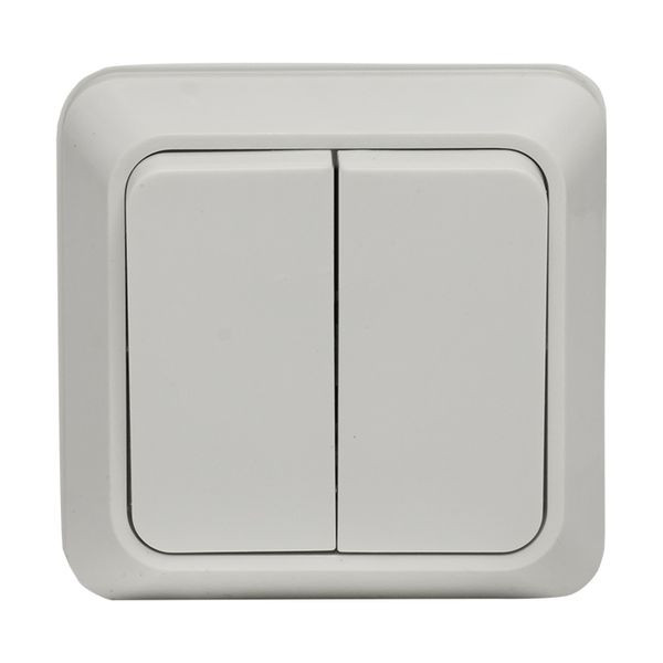 Рим Выключатель 2-клавишный 10А белый EKF ENV10-023-10 Рим Выключатель 2-клавишный 10А белый EKF ENV10-023-10