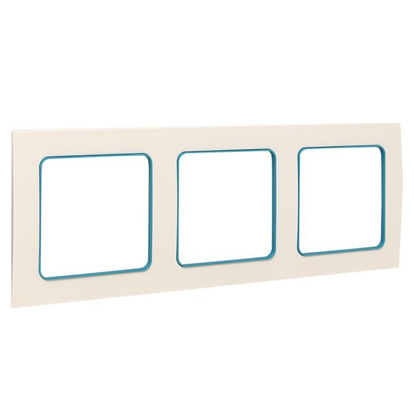 Стокгольм Рамка 3-местная белая с линией цвета синий EKF PROxima EAM-G-304-30 Стокгольм Рамка 3-местная белая с линией цвета синий EKF PROxima EAM-G-304-30