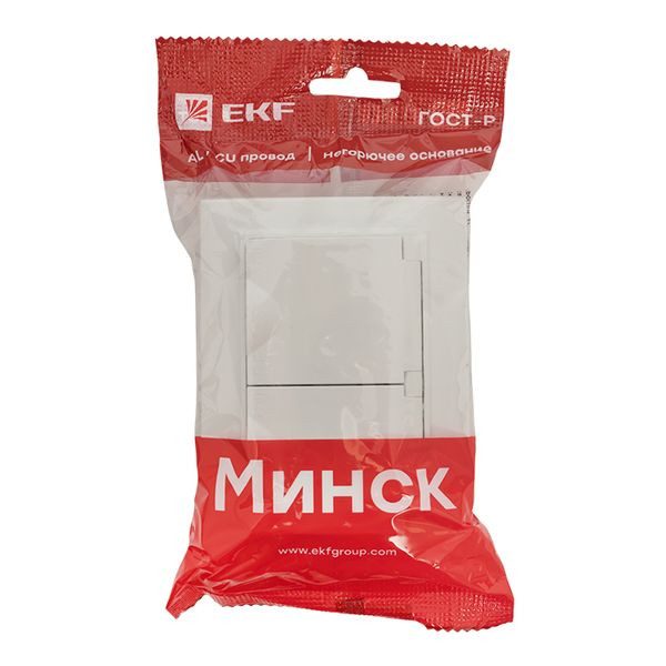 Минск Розетка 2-местная СП с/з с крышкой 16А белая с защ, штор, IP44 EKF ERR16-129-200-44 Минск Розетка 2-местная СП с/з с крышкой 16А белая с защ, штор, IP44 EKF ERR16-129-200-44