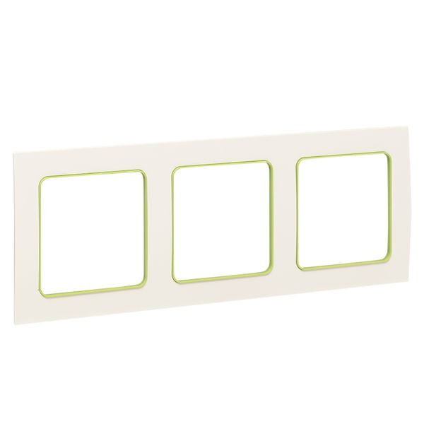 Стокгольм Рамка 3-местная белая с линией цвета зеленый EKF PROxima EAM-G-302-10 Стокгольм Рамка 3-местная белая с линией цвета зеленый EKF PROxima EAM-G-302-10