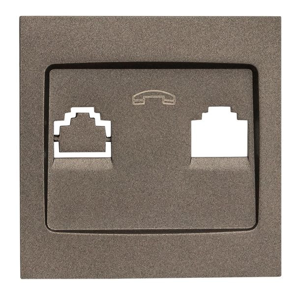 Валенсия лицевая панель розетки Phone 1-местная графит EKF PROxima EST01-L-034-60 Валенсия лицевая панель розетки Phone 1-местная графит EKF PROxima EST01-L-034-60