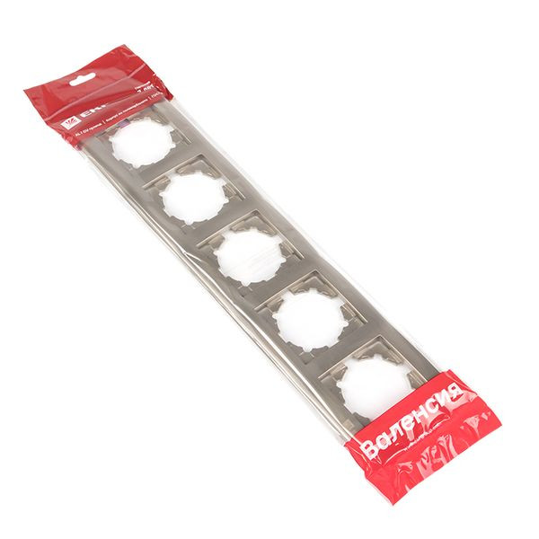 Валенсия Рамка 5-местная кашемир EKF EWM-G-305-40 Валенсия Рамка 5-местная кашемир EKF EWM-G-305-40