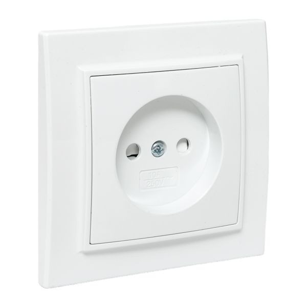Минск Розетка 1-местная СП без заземления, 10 А, с защ,штор,, белая EKF Basic ERR10-022-100 Минск Розетка 1-местная СП без заземления, 10 А, с защ,штор,, белая EKF Basic ERR10-022-100