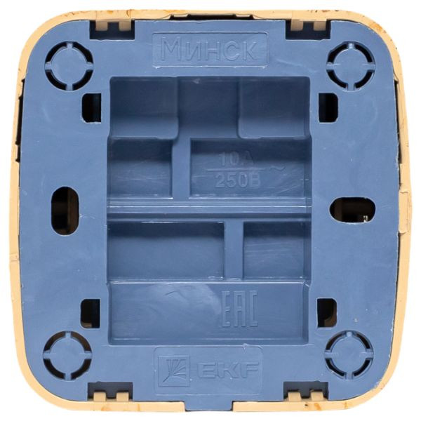 Выключатель 1-клавишный ОП Минск 10А светлое дерево EKF EGV10-021-30 Выключатель 1-клавишный ОП Минск 10А светлое дерево EKF EGV10-021-30