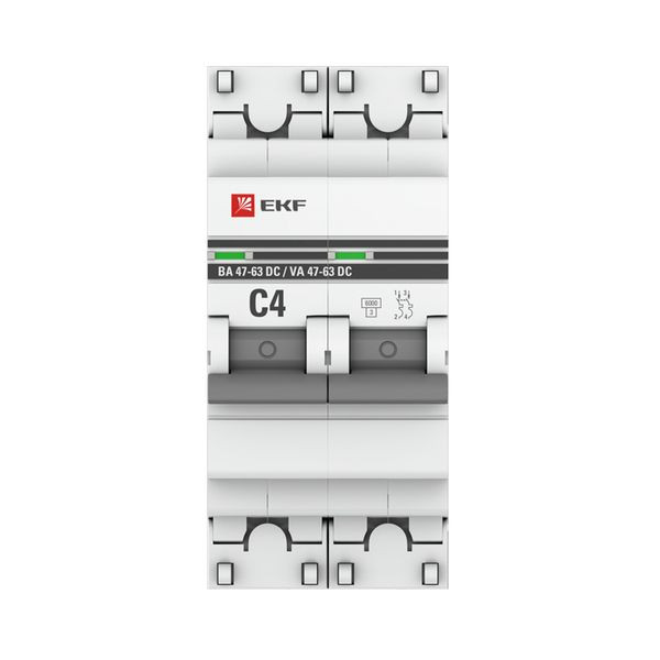 Автоматический выключатель 2P 4А (C) 6кА ВА 47-63 DC EKF PROxima mcb4763-DC-2-04C-pro Автоматический выключатель 2P 4А (C) 6кА ВА 47-63 DC EKF PROxima mcb4763-DC-2-04C-pro
