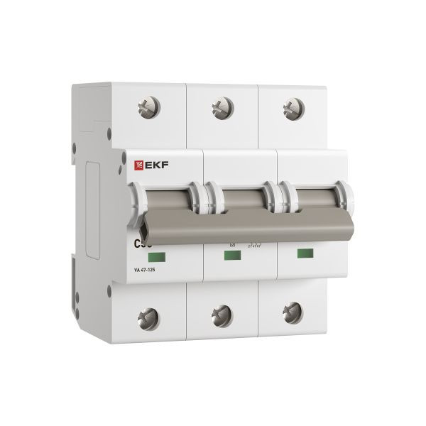 Автоматический выключатель ВА 47-125 3P 50А (C) 15кА PROXIMA EKF mcb47125-3-50C Автоматический выключатель ВА 47-125 3P 50А (C) 15кА PROXIMA EKF mcb47125-3-50C