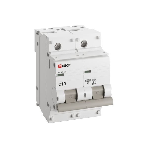 Автоматический выключатель 2P 10А (C) 10kA ВА 47-100 EKF PROxima mcb47100-2-10C-pro Автоматический выключатель 2P 10А (C) 10kA ВА 47-100 EKF PROxima mcb47100-2-10C-pro