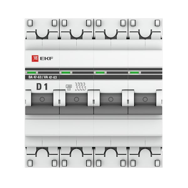 Автоматический выключатель 4P 1А (D) 4,5kA ВА 47-63 EKF PROxima mcb4763-4-01D-pro Автоматический выключатель 4P 1А (D) 4,5kA ВА 47-63 EKF PROxima mcb4763-4-01D-pro