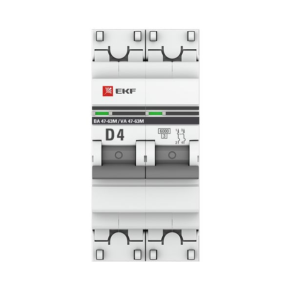 Автоматический выключатель 2P 4А (D) 6кА ВА 47-63M без теплового расцепителя EKF PROxima mcb4763m-6-2-4D-pro Автоматический выключатель 2P 4А (D) 6кА ВА 47-63M без теплового расцепителя EKF PROxima mcb4763m-6-2-4D-pro