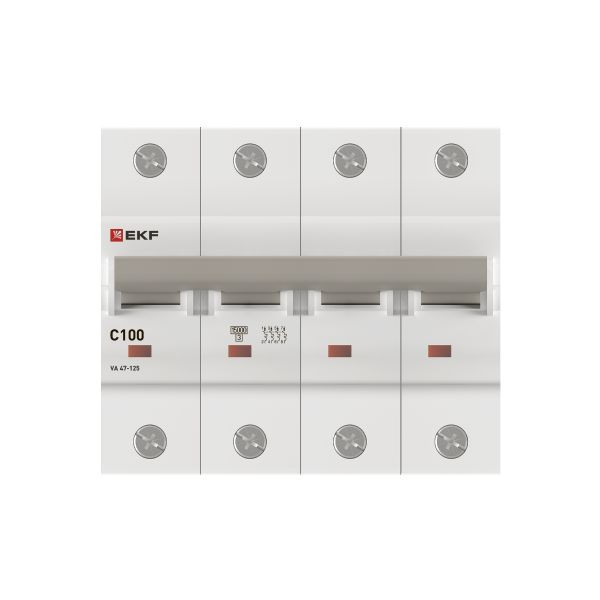 Автоматический выключатель ВА 47-125 4P 100А (C) 15кА PROXIMA EKF mcb47125-4-100C Автоматический выключатель ВА 47-125 4P 100А (C) 15кА PROXIMA EKF mcb47125-4-100C