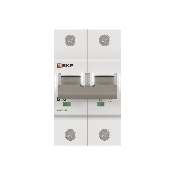 Автоматический выключатель ВА 47-125 2P 16А (D) 15кА PROXIMA EKF mcb47125-2-16D Автоматический выключатель ВА 47-125 2P 16А (D) 15кА PROXIMA EKF mcb47125-2-16D