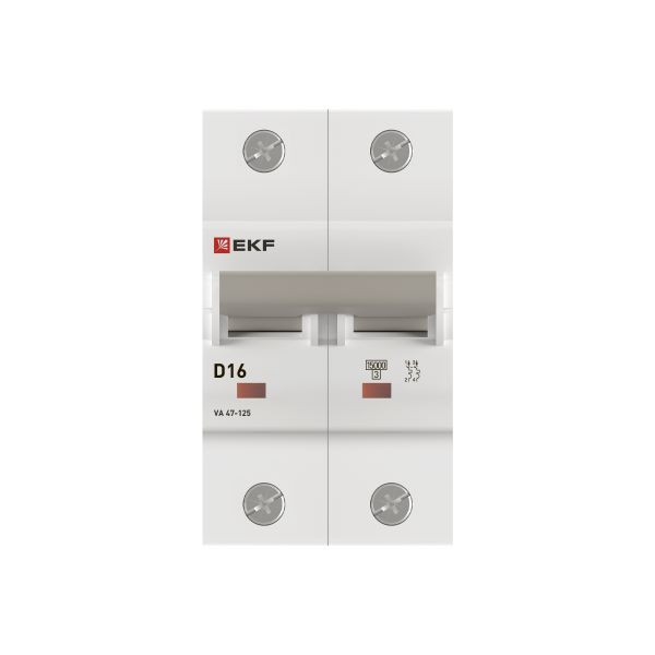 Автоматический выключатель ВА 47-125 2P 16А (D) 15кА PROXIMA EKF mcb47125-2-16D Автоматический выключатель ВА 47-125 2P 16А (D) 15кА PROXIMA EKF mcb47125-2-16D