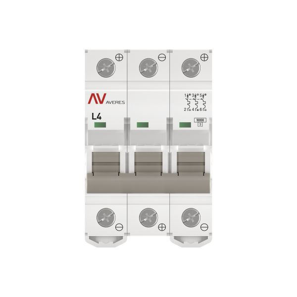Выключатель автоматический AV-10 DC 3P 4A (L) 10kA EKF AVERES mcb10-DC-3-04L-av Выключатель автоматический AV-10 DC 3P 4A (L) 10kA EKF AVERES mcb10-DC-3-04L-av