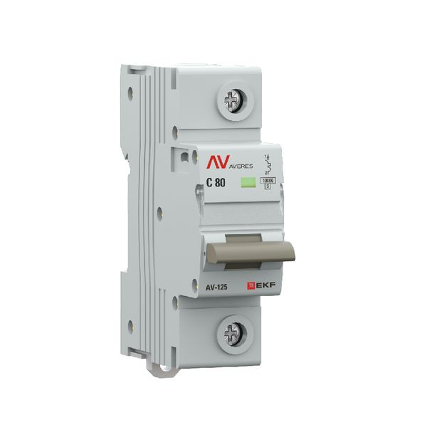 Выключатель автоматический AV-125 1P 80A (D) 10kA EKF AVERES mcb125-1-80D-av Выключатель автоматический AV-125 1P 80A (D) 10kA EKF AVERES mcb125-1-80D-av